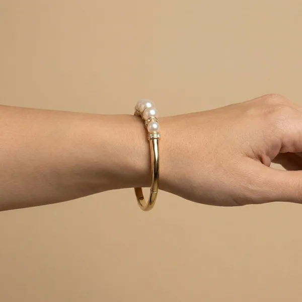White_Gold_Pearl_Stone_Anti_Tarnish_Ring_Bracelet_For_Women