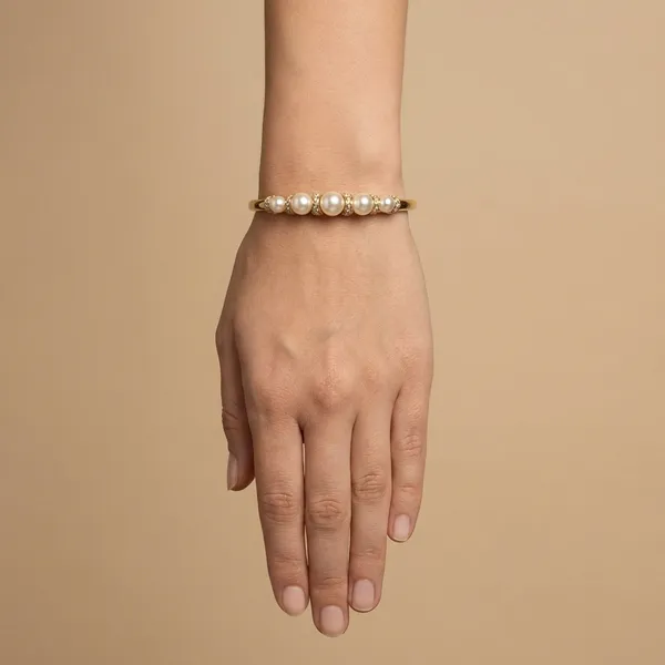 White_Gold_Pearl_Stone_Anti_Tarnish_Ring_Bracelet_For_Women