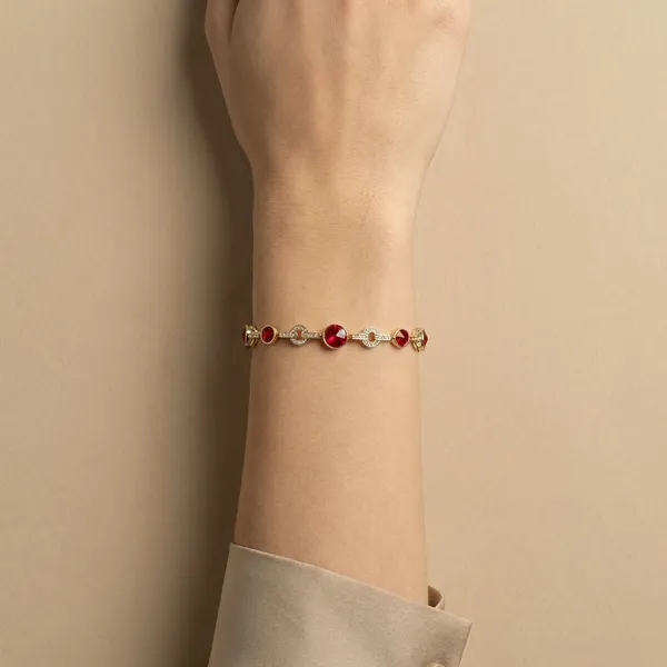 Red_Garnet_Crystal_Link_Anti_Tarnish_Bracelet_For_Women