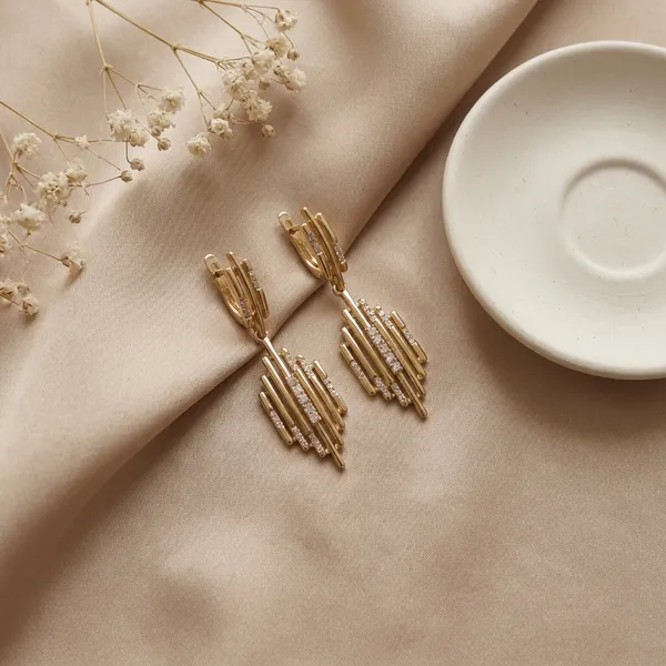 Gold_Layered_Bar_Drop_Ears_Anti_Tarnish_Earring_For_Women
