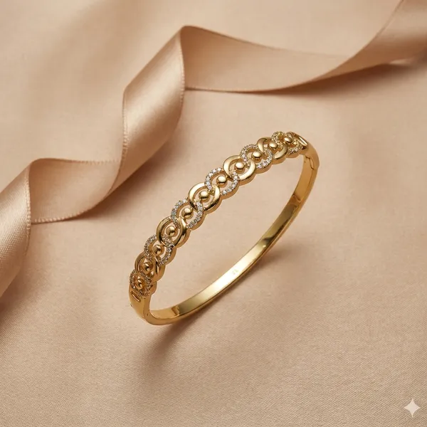 Gold_Circle_Link_Anti_Tarnish_Ring_Bracelet_For_Women