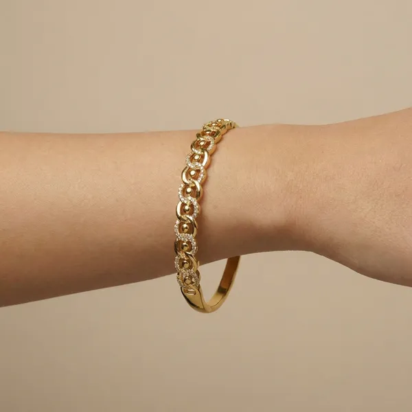 Gold_Circle_Link_Anti_Tarnish_Ring_Bracelet_For_Women
