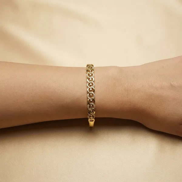 Gold_Circle_Link_Anti_Tarnish_Ring_Bracelet_For_Women