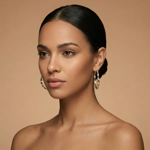 Gold_And_Silver_Textured_Dual_Tone_Hoop_Ears_Anti_Tarnish_Earring_For_Women