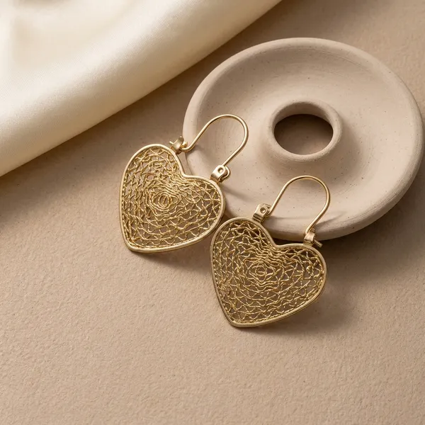 Gold_Woven_Heart_Dangle_Ears_Anti_Tarnish_Earring_For_Women
