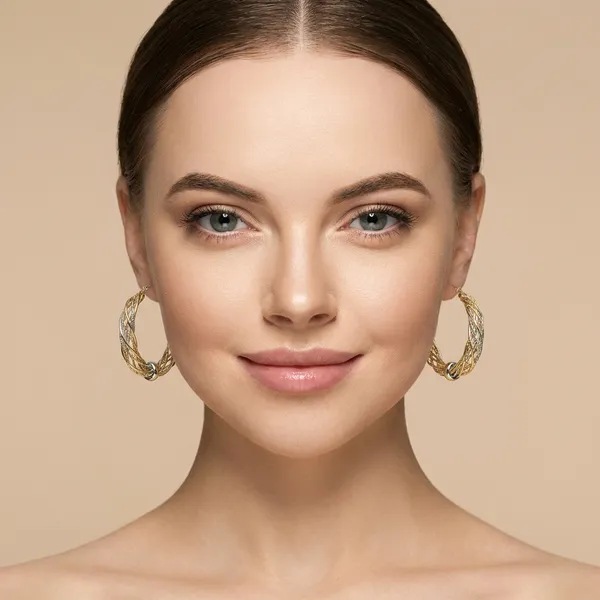 Gold_And_Silver_Twotone_Twisted_Hoop_Ears_Anti_Tarnish_Earring_For_Women