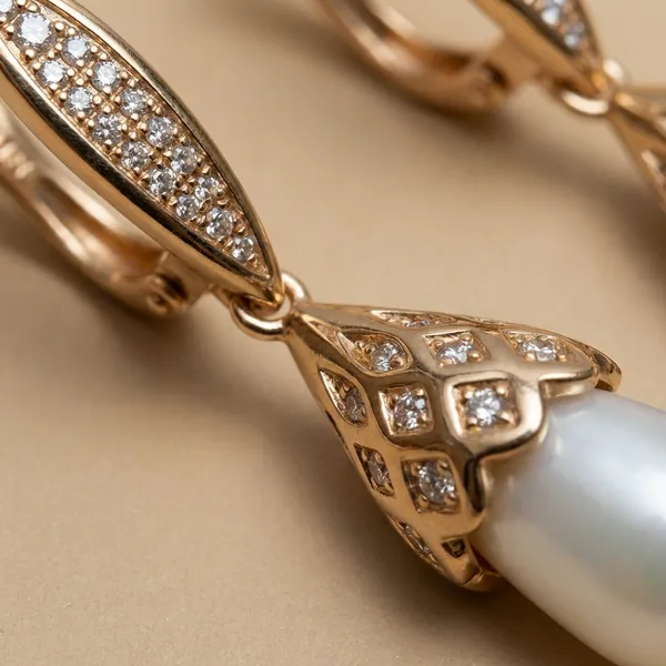 White_Pearl_Drop_Statement_Ears_Anti_Tarnish_Earring_For_Women