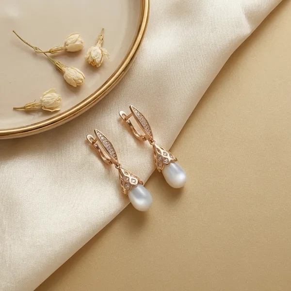 White_Pearl_Drop_Statement_Ears_Anti_Tarnish_Earring_For_Women