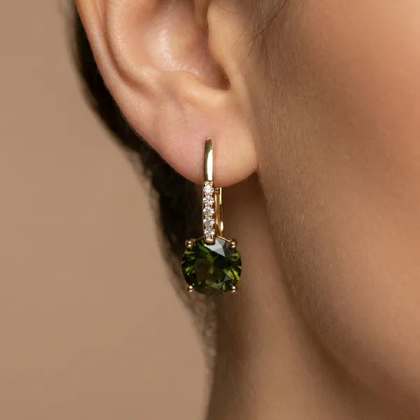 Green_Crystal_Plateddrop_Ears_Anti_Tarnish_Earring_For_Women