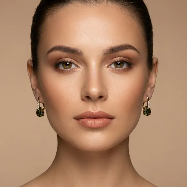 Green_Crystal_Plateddrop_Ears_Anti_Tarnish_Earring_For_Women