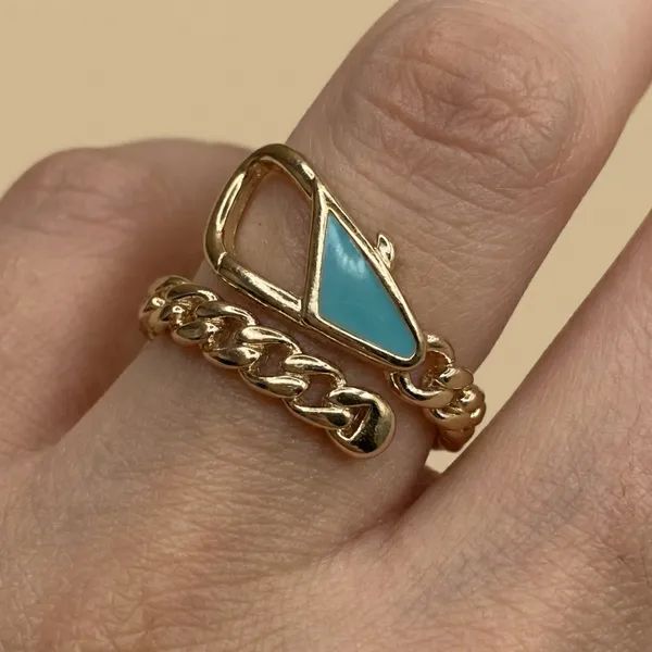 Turquoise_Gold_Chain_Enamel_Anti_Tarnish_Finger_Ring_For_Women