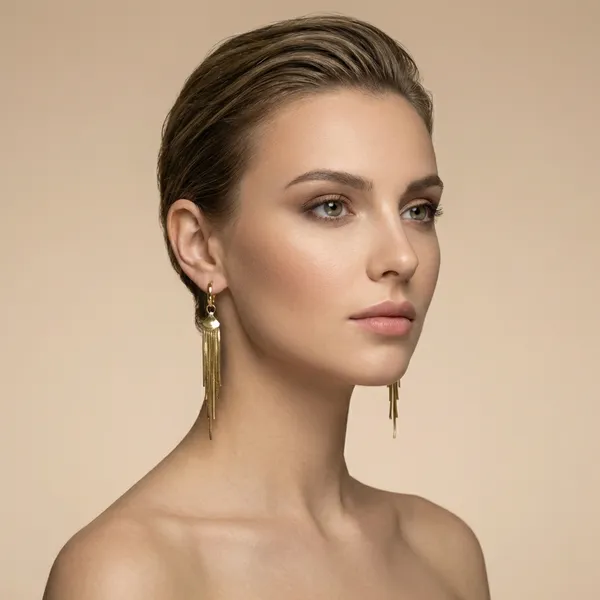 Plated_Long_Tassel_Chain_Ears_Anti_Tarnish_Earring_For_Women
