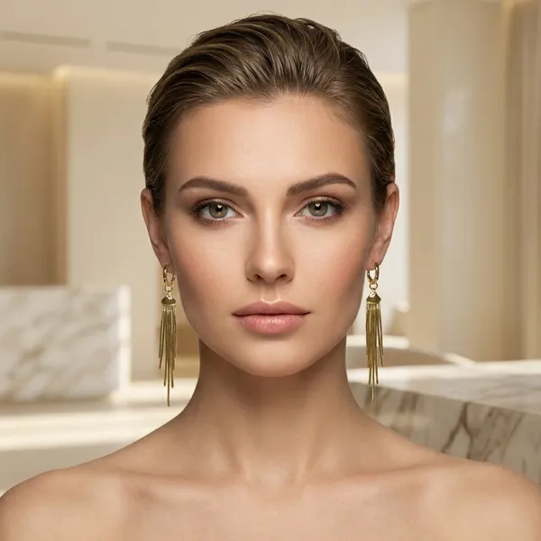 Plated_Long_Tassel_Chain_Ears_Anti_Tarnish_Earring_For_Women