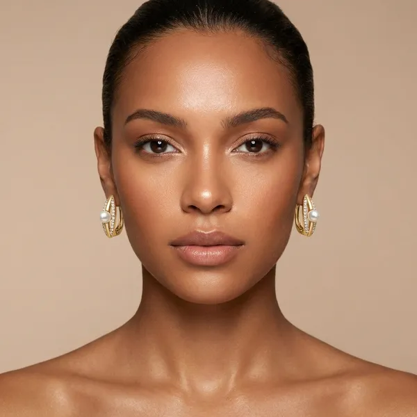 Gold_Pearl_Crisscross_Huggie_Ears_Anti_Tarnish_Earring_For_Women