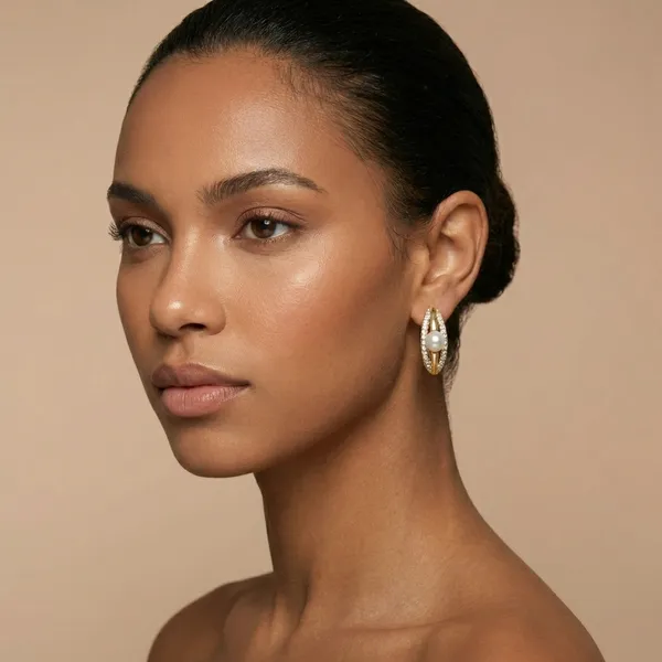 Gold_Pearl_Crisscross_Huggie_Ears_Anti_Tarnish_Earring_For_Women