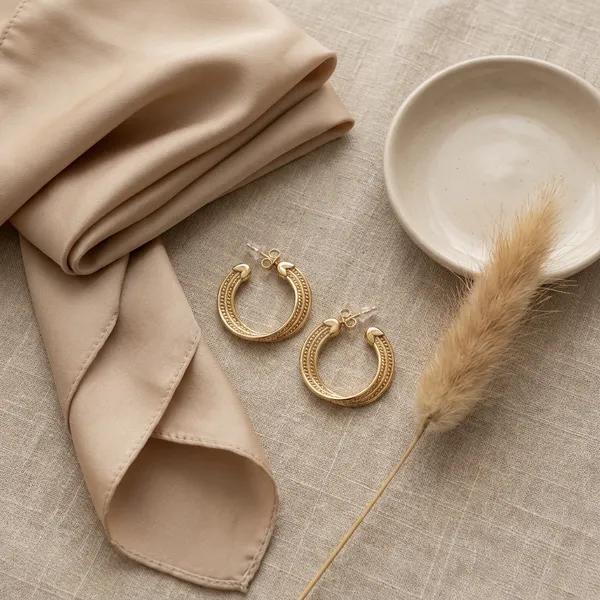 Gold_Textured_Hoop_Ears_Anti_Tarnish_Earring_For_Women