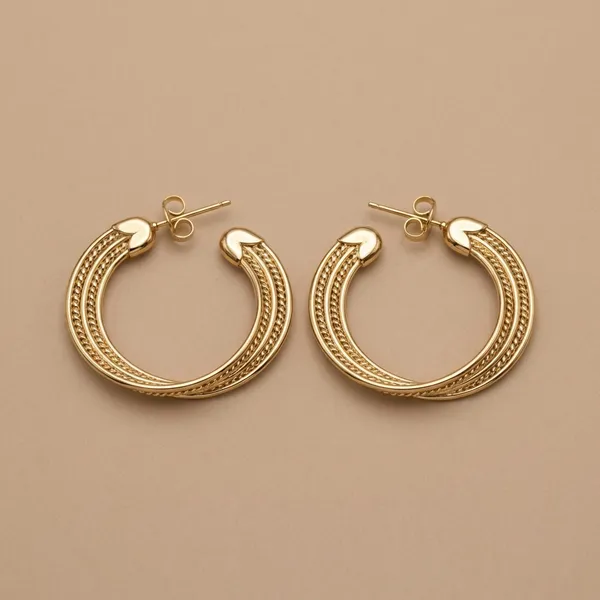 Gold_Textured_Hoop_Ears_Anti_Tarnish_Earring_For_Women