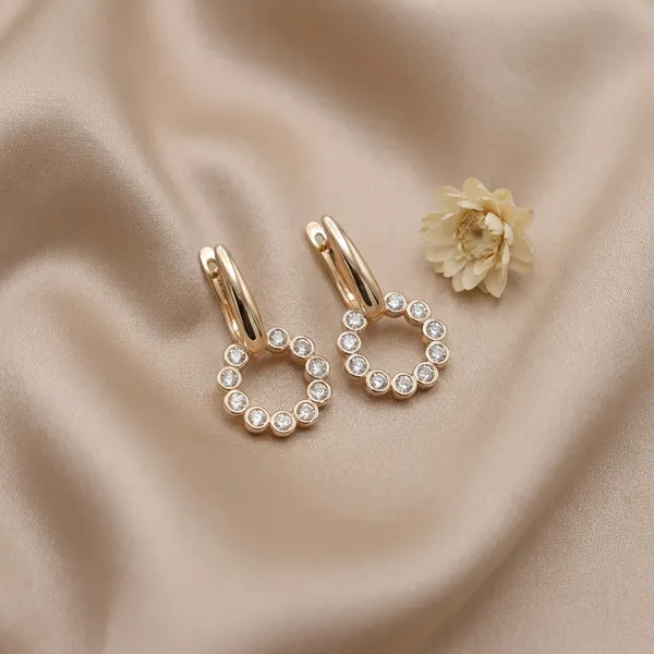 Gold_Circle_Bezel_Cz_Drop_Ears_Anti_Tarnish_Earring_For_Women