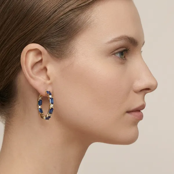 Blue_Baguette_Hoop_Ears_Anti_Tarnish_Earring_For_Women