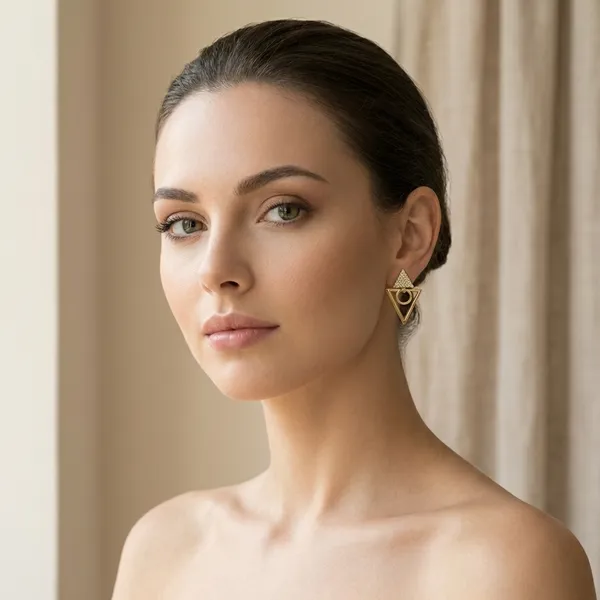 Gold_Geometric_Triangle_Drop_Ears_Anti_Tarnish_Earring_For_Women