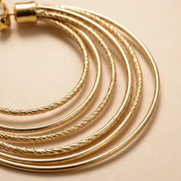 Gold_Multilayer_Textured_Hoop_Ears_Anti_Tarnish_Earring_For_Women