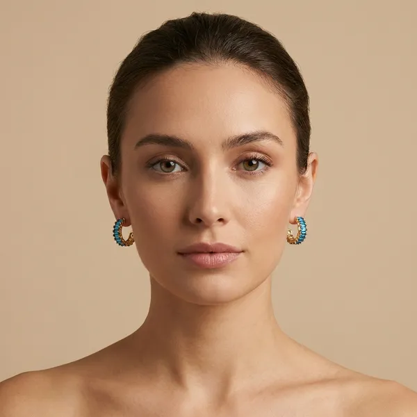 Blue_Baguette_Stone_Gold_Hoop_Ears_Anti_Tarnish_Earring_For_Women