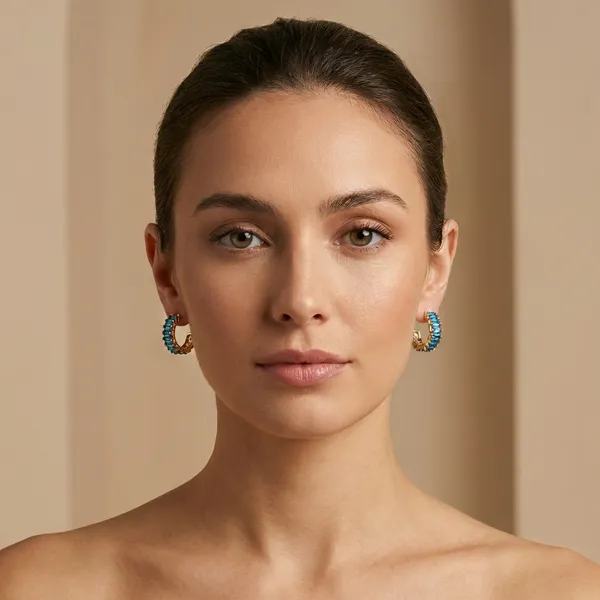 Blue_Baguette_Stone_Gold_Hoop_Ears_Anti_Tarnish_Earring_For_Women