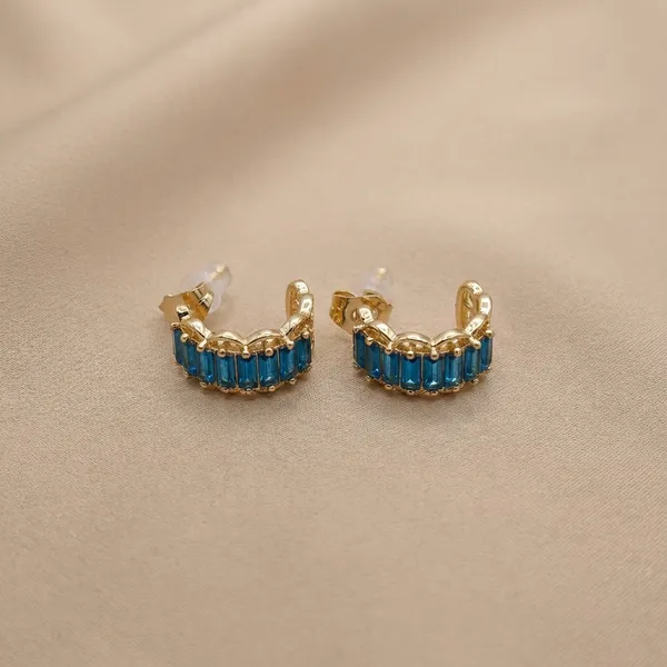 Blue_Baguette_Stone_Gold_Hoop_Ears_Anti_Tarnish_Earring_For_Women
