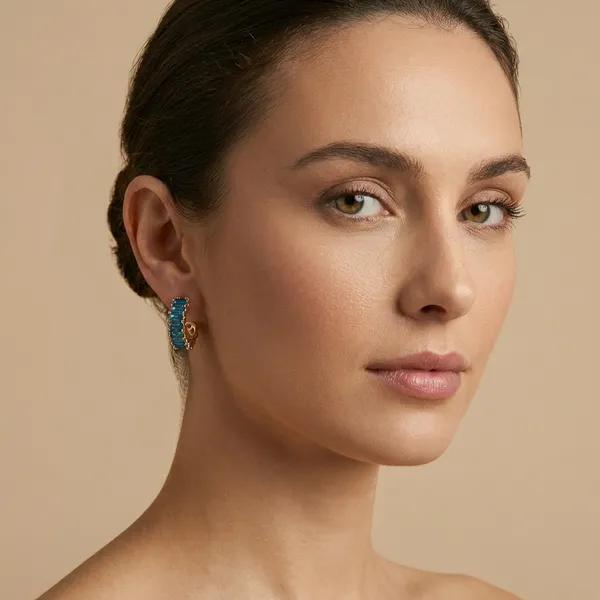 Blue_Baguette_Stone_Gold_Hoop_Ears_Anti_Tarnish_Earring_For_Women