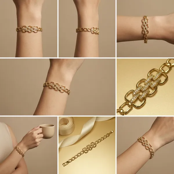 Gold_And_Silver_Interlock_Chain_Anti_Tarnish_Bracelet_For_Women