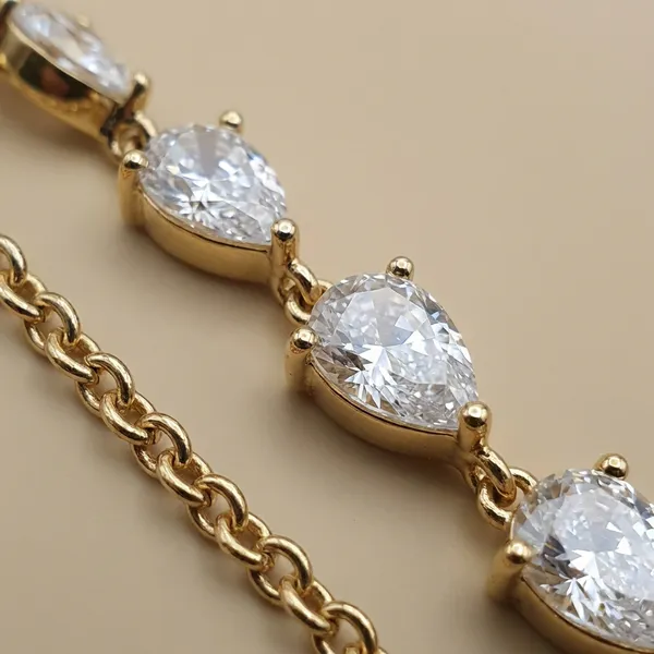 Gold_Chain_Drop_Ears_With_Pear_Cut_Crystal_Accents_Anti_Tarnish_Earring_For_Women