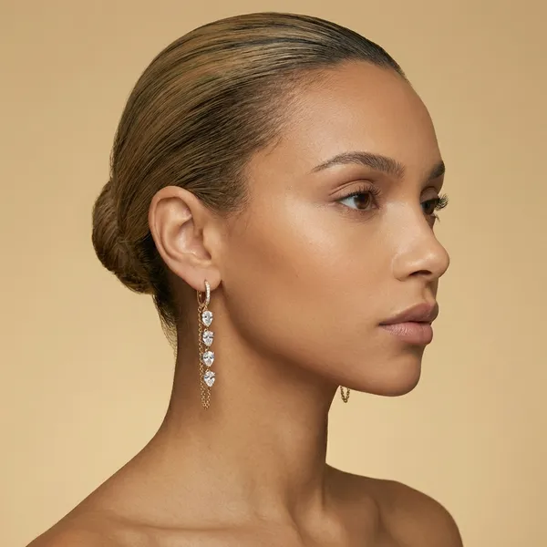 Gold_Chain_Drop_Ears_With_Pear_Cut_Crystal_Accents_Anti_Tarnish_Earring_For_Women