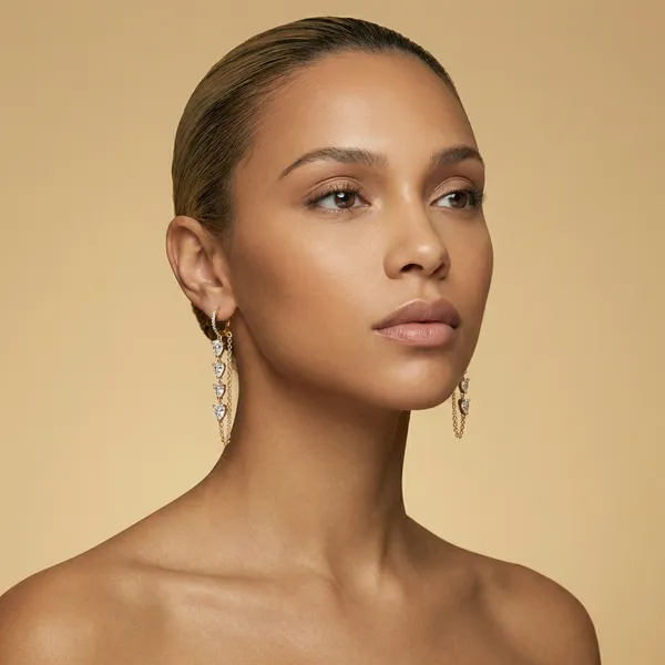Gold_Chain_Drop_Ears_With_Pear_Cut_Crystal_Accents_Anti_Tarnish_Earring_For_Women