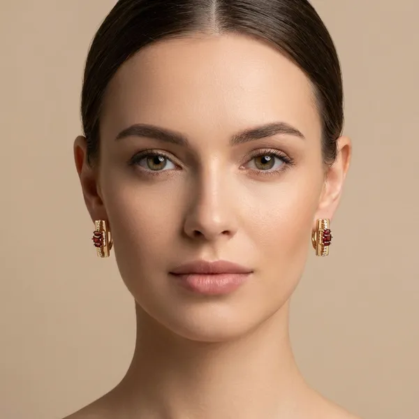 Red_Baguette_Stone_Rectangle_Ears_Anti_Tarnish_Earring_For_Women