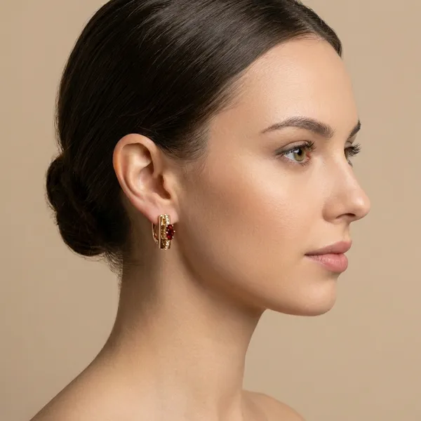 Red_Baguette_Stone_Rectangle_Ears_Anti_Tarnish_Earring_For_Women