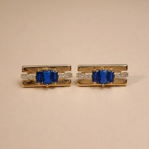 Blue_Baguette_Stone_Rectangle_Ears_Anti_Tarnish_Earring_For_Women