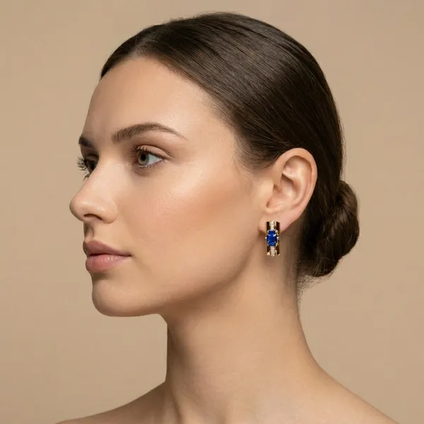 Blue_Baguette_Stone_Rectangle_Ears_Anti_Tarnish_Earring_For_Women