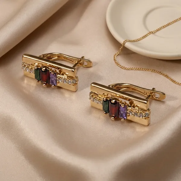 Multicolor_Dark_Baguette_Crystal_Gold_Ears_Anti_Tarnish_Earring_For_Women