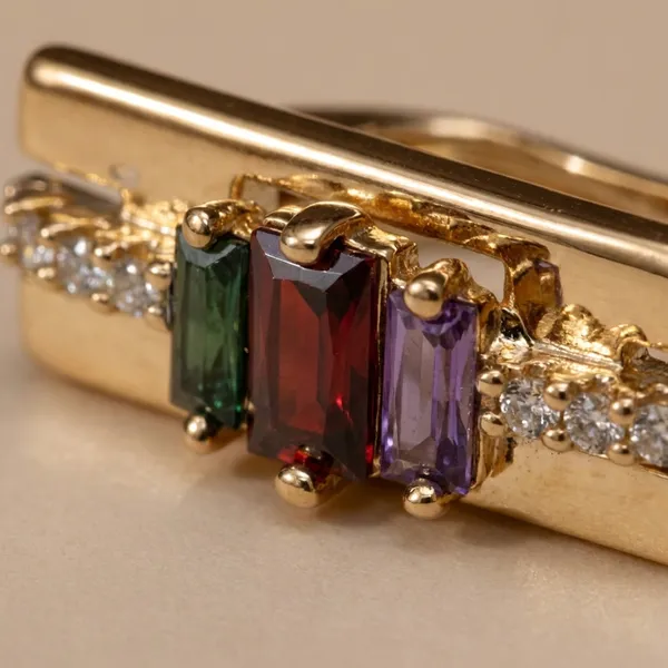 Multicolor_Dark_Baguette_Crystal_Gold_Ears_Anti_Tarnish_Earring_For_Women