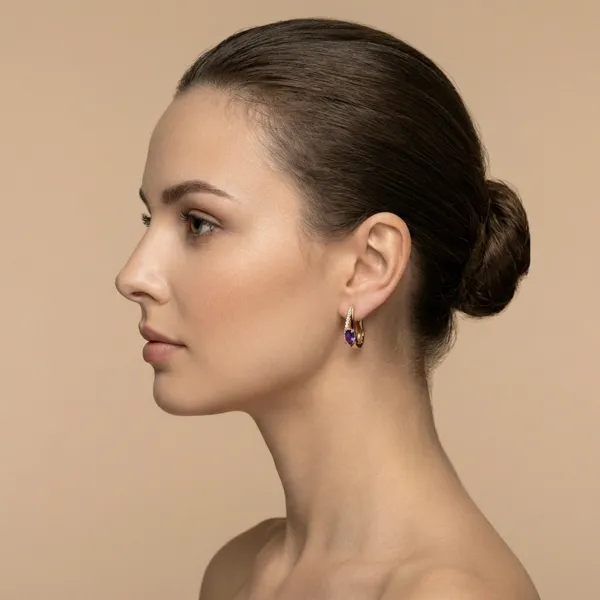 Purple_Gold_Purple_Stone_Curve_Hoop_Ears_Anti_Tarnish_Earring_For_Women