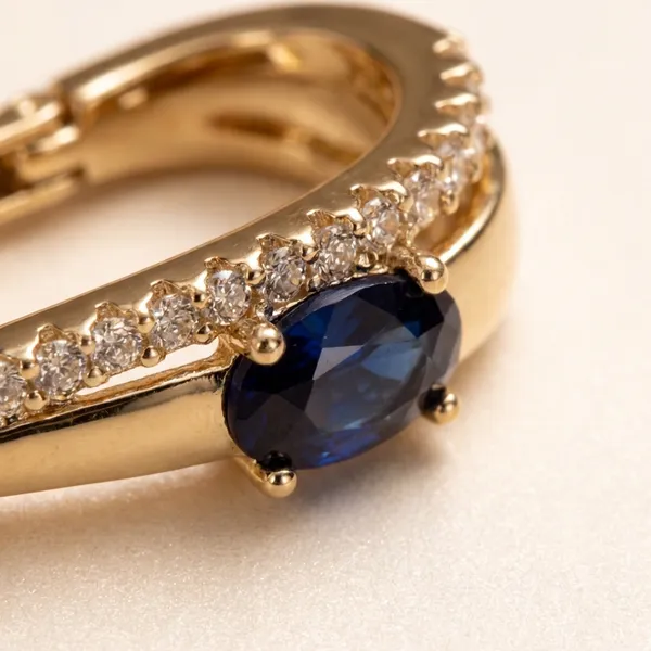 Blue_Gold_Sapphire_Accent_Hoop_Ears_Anti_Tarnish_Earring_For_Women