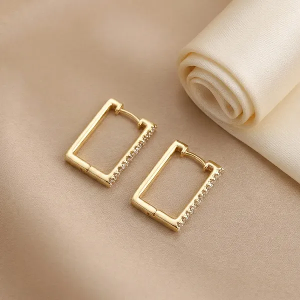 Gold_Rectangular_Cz_Top_Studded_Hoop_Ears_Anti_Tarnish_Earring_For_Women