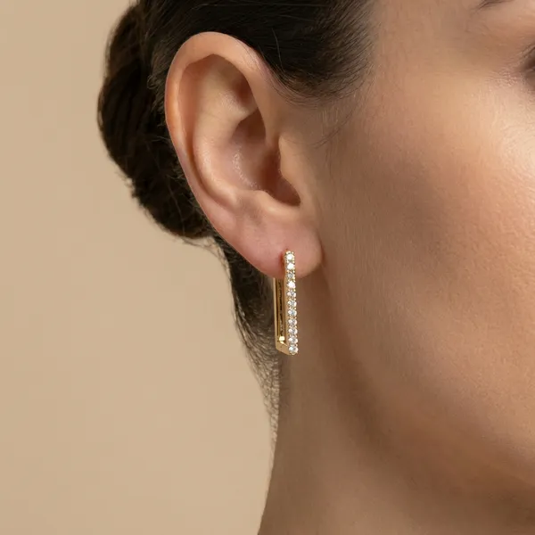 Gold_Rectangular_Cz_Top_Studded_Hoop_Ears_Anti_Tarnish_Earring_For_Women