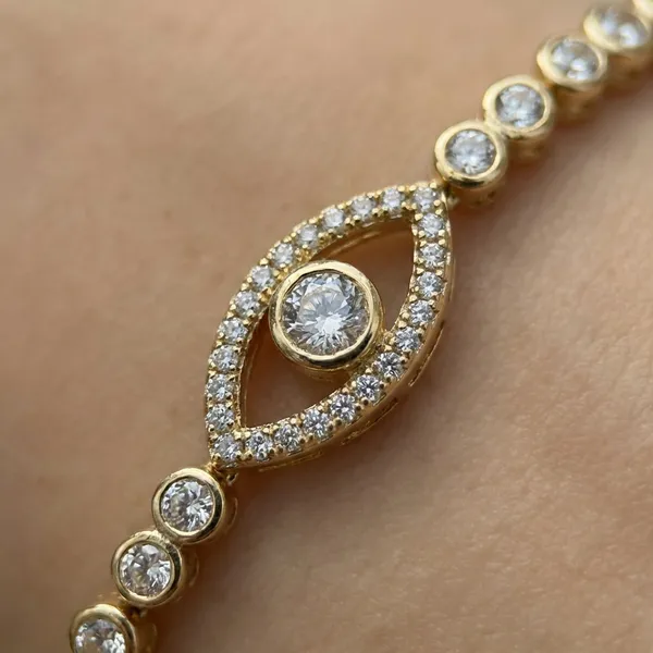 Gold_And_Silver_Marquise_Tennis_Anti_Tarnish_Bracelet_For_Women