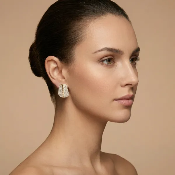 Gold_Pave_Shield_Stud_Ears_Anti_Tarnish_Earring_For_Women