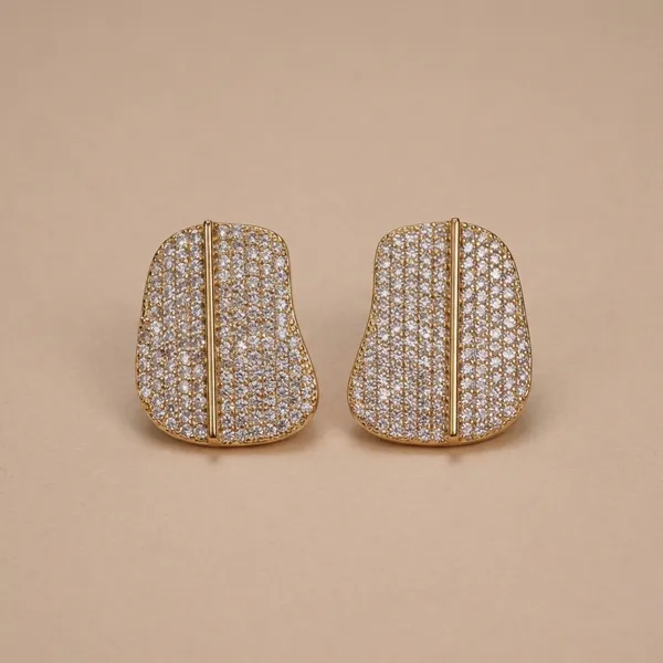 Gold_Pave_Shield_Stud_Ears_Anti_Tarnish_Earring_For_Women
