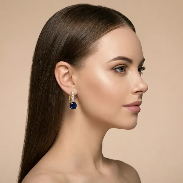 Navy_Blue_Crystal_Drop_Ears_Anti_Tarnish_Earring_For_Women