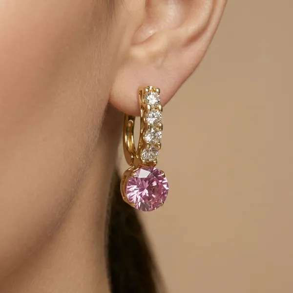 Pink_Crystal_Drop_Ears_Anti_Tarnish_Earring_For_Women