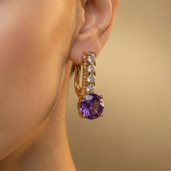 Purple_Crystal_Drop_Ears_Anti_Tarnish_Earring_For_Women