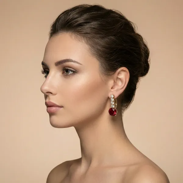 Red_Crystal_Drop_Ears_Anti_Tarnish_Earring_For_Women
